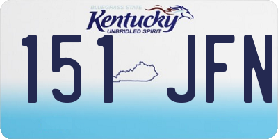 KY license plate 151JFN