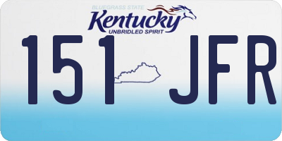 KY license plate 151JFR