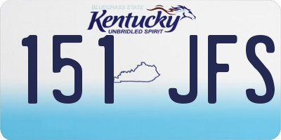 KY license plate 151JFS