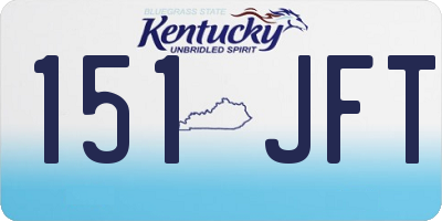 KY license plate 151JFT
