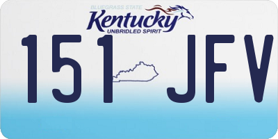 KY license plate 151JFV
