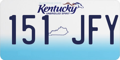 KY license plate 151JFY