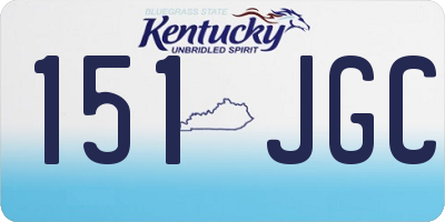 KY license plate 151JGC