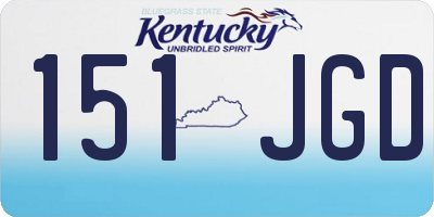KY license plate 151JGD