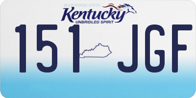 KY license plate 151JGF
