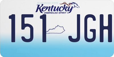 KY license plate 151JGH