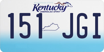 KY license plate 151JGI