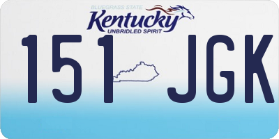 KY license plate 151JGK