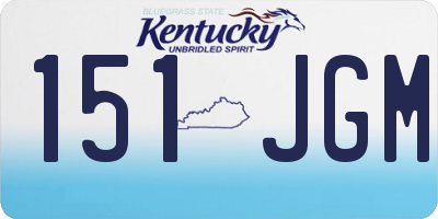 KY license plate 151JGM