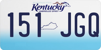 KY license plate 151JGQ