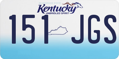 KY license plate 151JGS