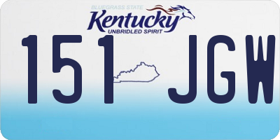 KY license plate 151JGW