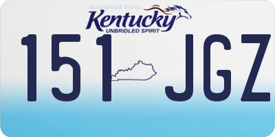 KY license plate 151JGZ