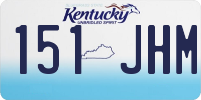 KY license plate 151JHM