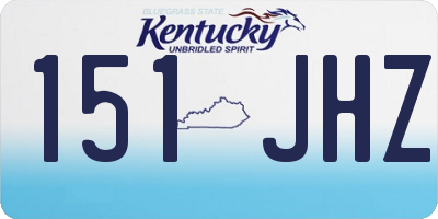 KY license plate 151JHZ