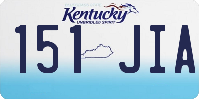 KY license plate 151JIA
