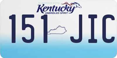 KY license plate 151JIC