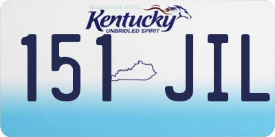 KY license plate 151JIL