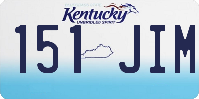 KY license plate 151JIM