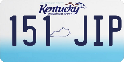 KY license plate 151JIP
