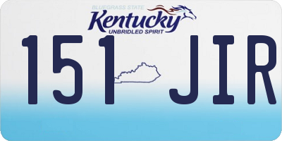 KY license plate 151JIR