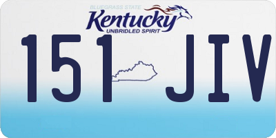 KY license plate 151JIV