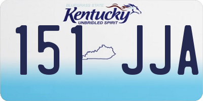 KY license plate 151JJA