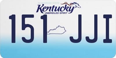 KY license plate 151JJI