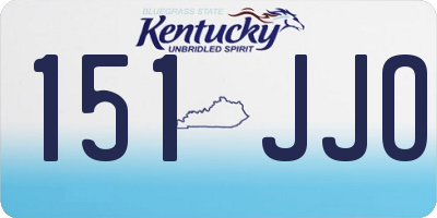 KY license plate 151JJO