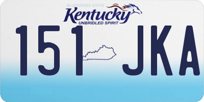 KY license plate 151JKA
