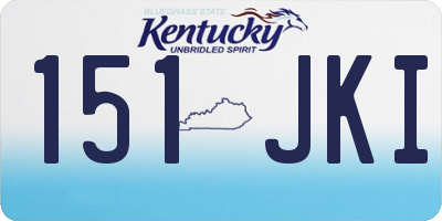KY license plate 151JKI