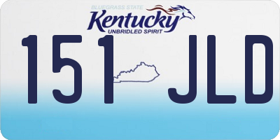 KY license plate 151JLD