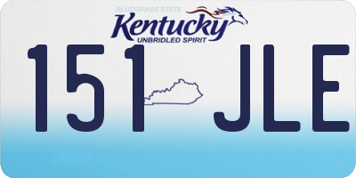 KY license plate 151JLE