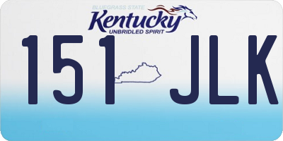 KY license plate 151JLK