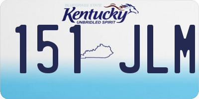 KY license plate 151JLM