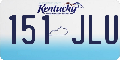 KY license plate 151JLU