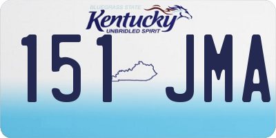 KY license plate 151JMA