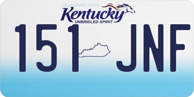 KY license plate 151JNF