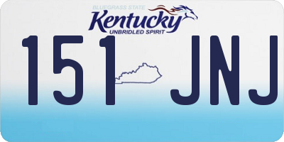 KY license plate 151JNJ
