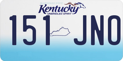 KY license plate 151JNO