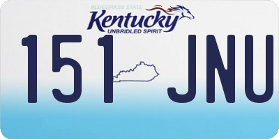 KY license plate 151JNU