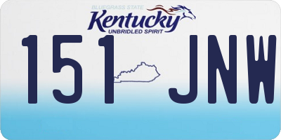 KY license plate 151JNW