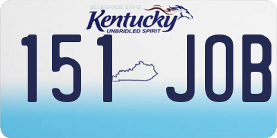 KY license plate 151JOB