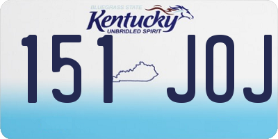 KY license plate 151JOJ