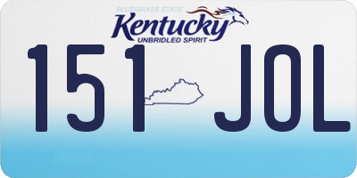 KY license plate 151JOL