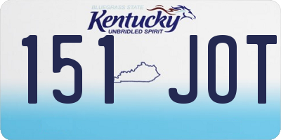 KY license plate 151JOT