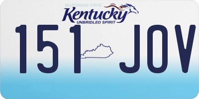 KY license plate 151JOV