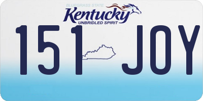 KY license plate 151JOY