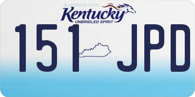 KY license plate 151JPD