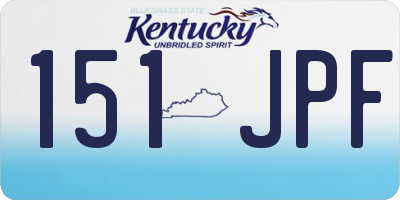 KY license plate 151JPF
